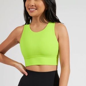 Geo Sports Bra - Yoda Green